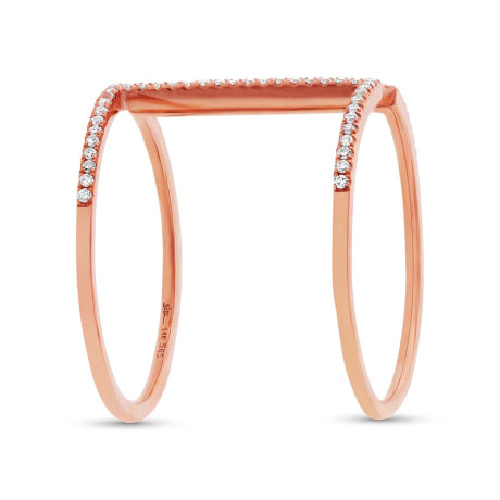 0.22ct 14k Rose Gold Diamond Lady's Ring Size 8.5
