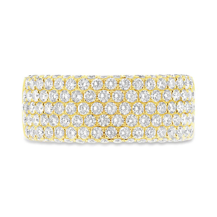 1.63ct 14k Yellow Gold Diamond Lady's Pave Band Size 5