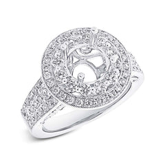 1.14ct 14k White Gold Diamond Semi-mount Ring