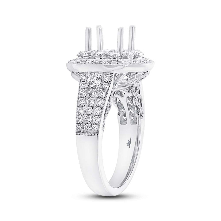 1.14ct 14k White Gold Diamond Semi-mount Ring