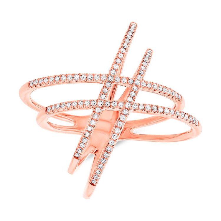 0.32ct 14k Rose Gold Diamond Lady's Ring