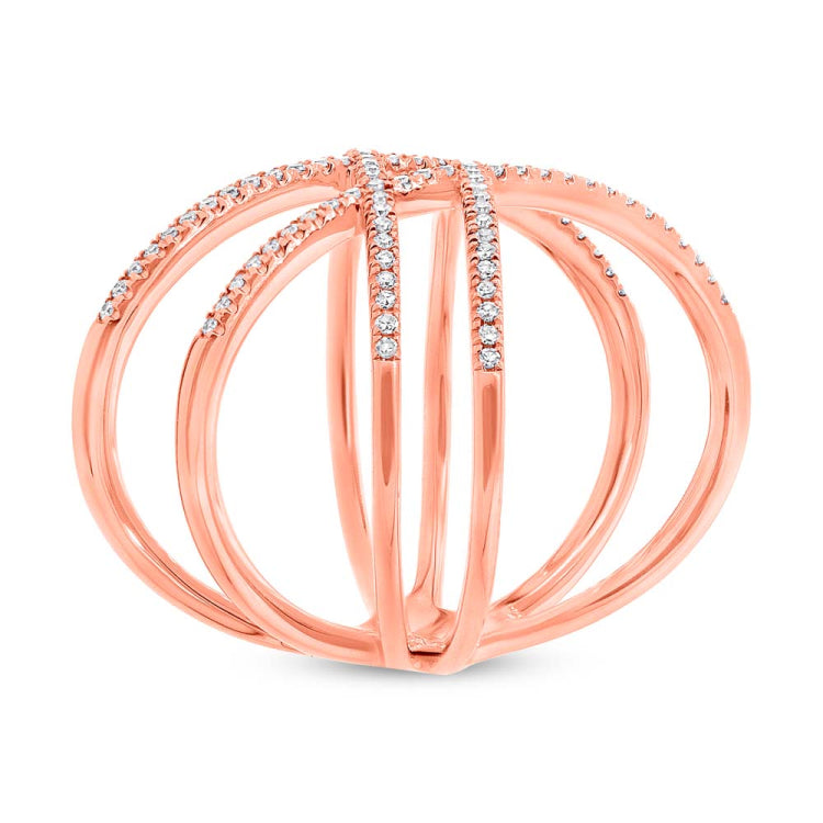 0.32ct 14k Rose Gold Diamond Lady's Ring