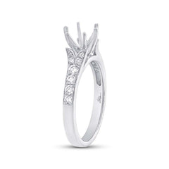 0.36ct 18k White Gold Diamond Semi-mount Ring Size 6