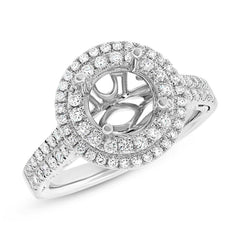 0.65ct 14k White Gold Diamond Semi-mount Ring