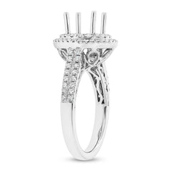 0.65ct 14k White Gold Diamond Semi-mount Ring