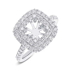 0.83ct 14k White Gold Diamond Semi-mount Ring