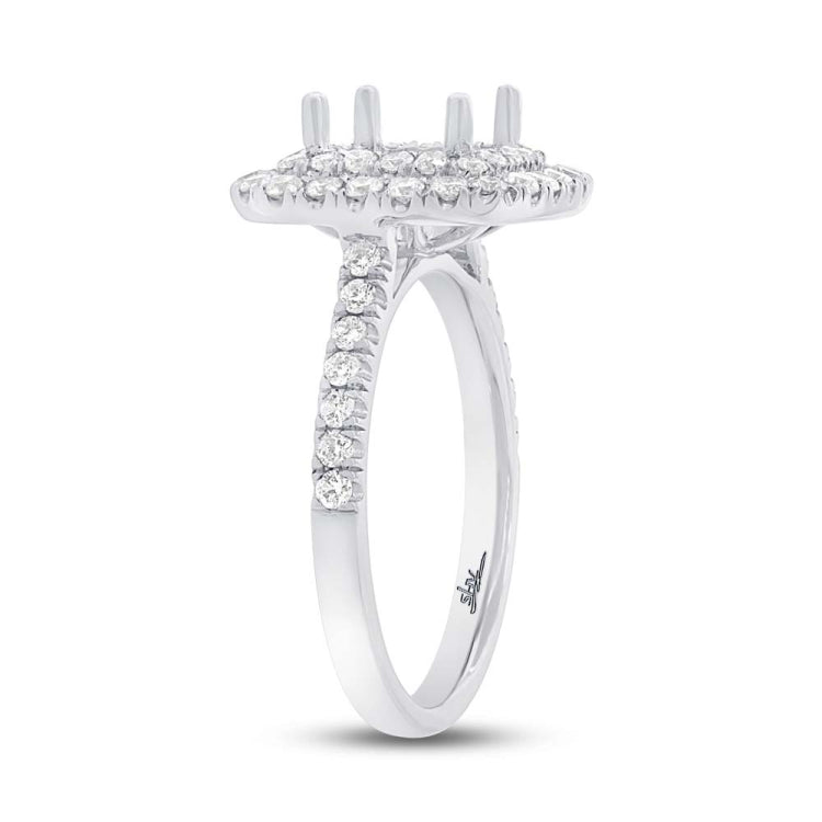 0.83ct 14k White Gold Diamond Semi-mount Ring