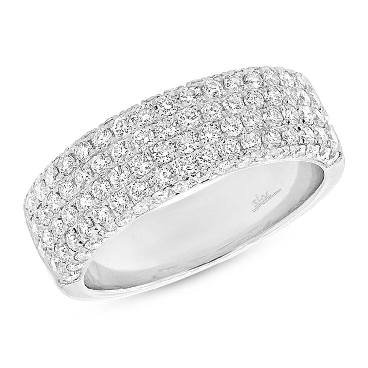 1.32ct 14k White Gold Diamond Lady's Pave Band