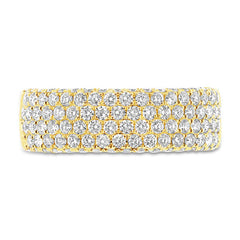 1.32ct 14k Yellow Gold Diamond Lady's Pave Band
