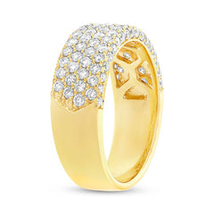 1.32ct 14k Yellow Gold Diamond Lady's Pave Band
