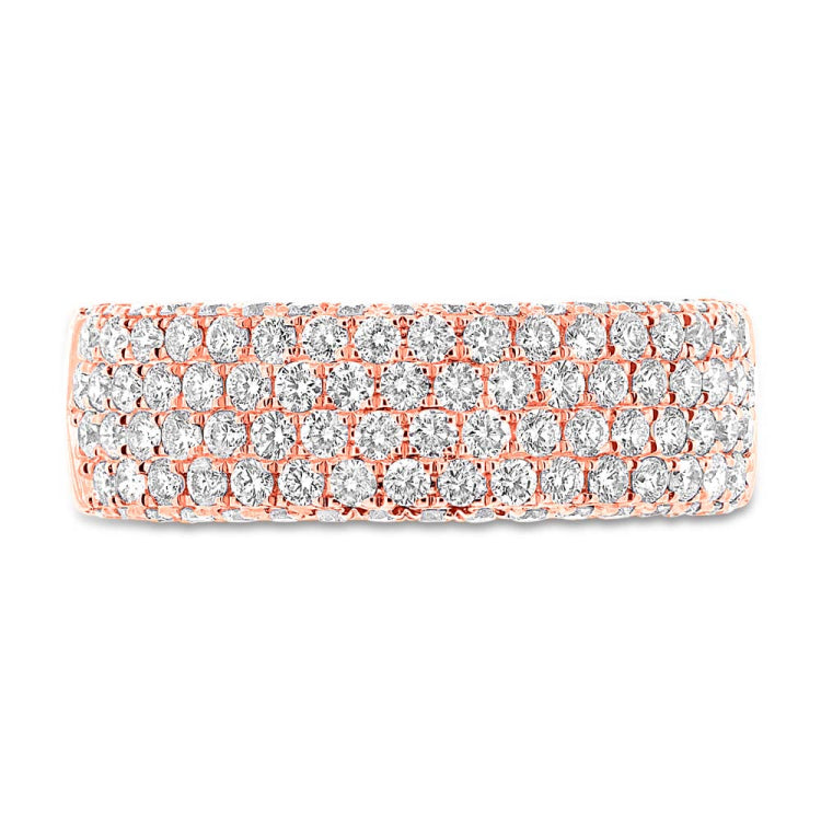 1.32ct 14k Rose Gold Diamond Lady's Pave Band