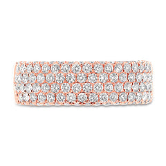 1.32ct 14k Rose Gold Diamond Lady's Pave Band