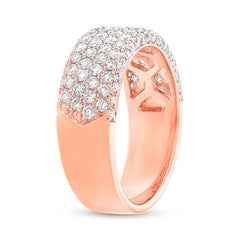 1.32ct 14k Rose Gold Diamond Lady's Pave Band