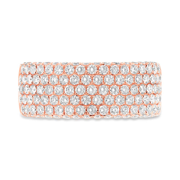 1.63ct 14k Rose Gold Diamond Lady's Pave Band