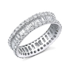 2.80ct 14k White Gold Diamond Eternity Band Size 5
