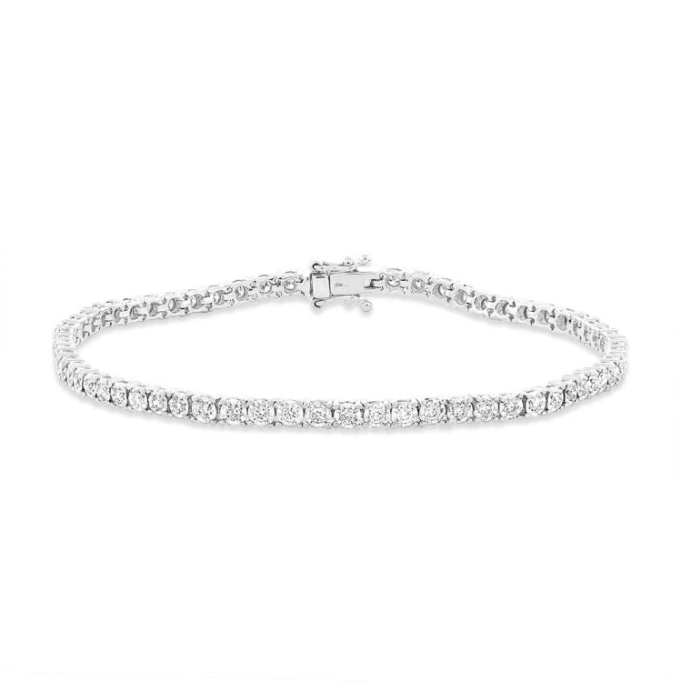 1.00ct 14k White Gold Diamond Lady's Bracelet
