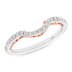 0.22ct 14k Two-tone Rose Gold Diamond Shadow Band