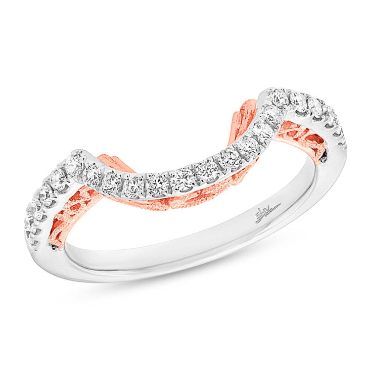 0.32ct 14k Two-tone Rose Gold Diamond Shadow Band