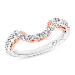 0.32ct 14k Two-tone Rose Gold Diamond Shadow Band