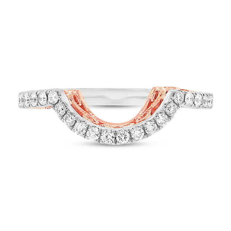 0.32ct 14k Two-tone Rose Gold Diamond Shadow Band