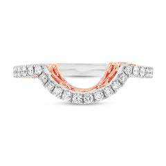 0.32ct 14k Two-tone Rose Gold Diamond Shadow Band