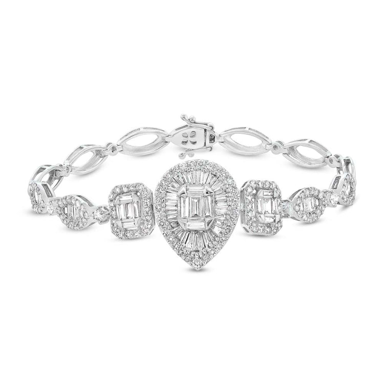 3.60ct 18k White Gold Diamond Lady's Bracelet