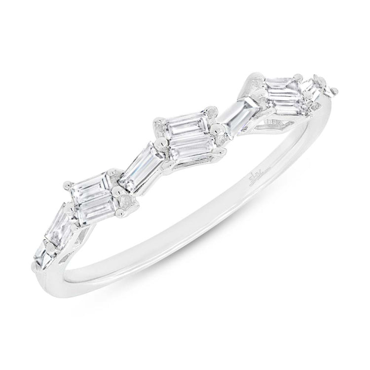 0.36ct 14k White Gold Diamond Baguette Lady's Band