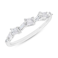 0.36ct 14k White Gold Diamond Baguette Lady's Band