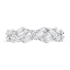0.61ct 14k White Gold Diamond Baguette Lady's Band