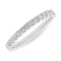 0.65ct 14k White Gold Diamond Lady's Band Size 7.5