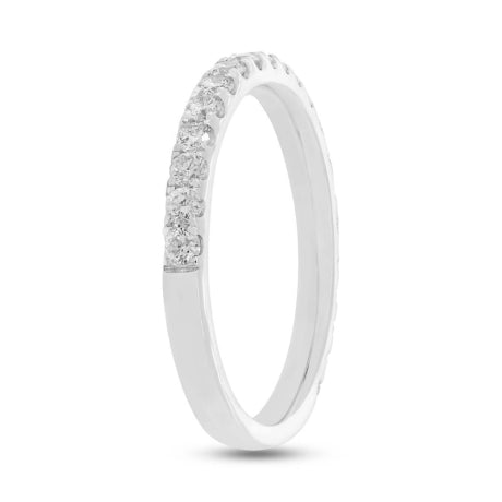 0.65ct 14k White Gold Diamond Lady's Band Size 7.5