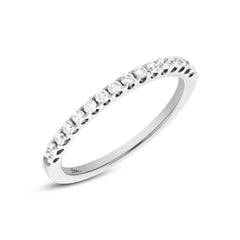 0.27ct 14k White Gold Diamond Lady's Band Size 8.5