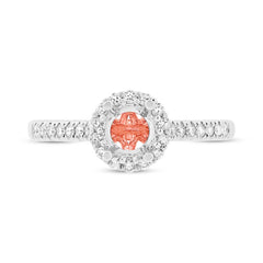 0.27ct 18k Two-tone Rose Gold Diamond Semi-mount Ring for 0.50ct Center Size 6.5