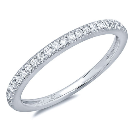 0.19ct 14k White Gold Diamond Lady's Band Size 7.5