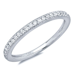 0.19ct 14k White Gold Diamond Lady's Band Size 7.5