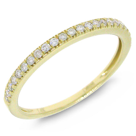 0.19ct 14k Yellow Gold Diamond Lady's Band Size 8.5