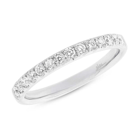 0.37ct 18k White Gold Diamond Lady's Band Size 6.5