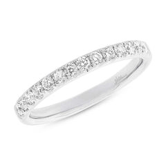 0.37ct 18k White Gold Diamond Lady's Band Size 6.5