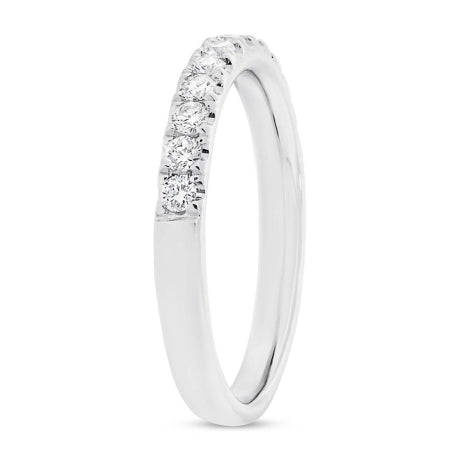 0.37ct 18k White Gold Diamond Lady's Band Size 6.5