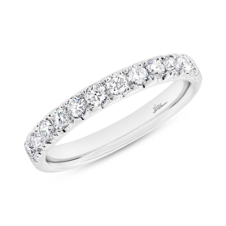 0.62ct 18k White Gold Diamond Lady's Band Size 6.5