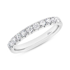0.62ct 18k White Gold Diamond Lady's Band Size 6.5