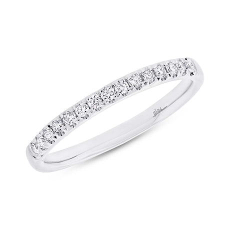 0.20ct 18k White Gold Diamond Lady's Band Size 6.5