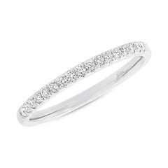 0.17ct 18k White Gold Diamond Lady's Band Size 6.5