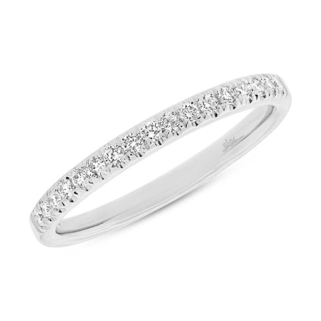 0.22ct 18k White Gold Diamond Lady's Band Size 6.5