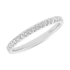 0.22ct 18k White Gold Diamond Lady's Band Size 6.5