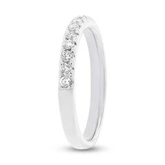 0.37ct 18k White Gold Diamond Lady's Band Size 6.5