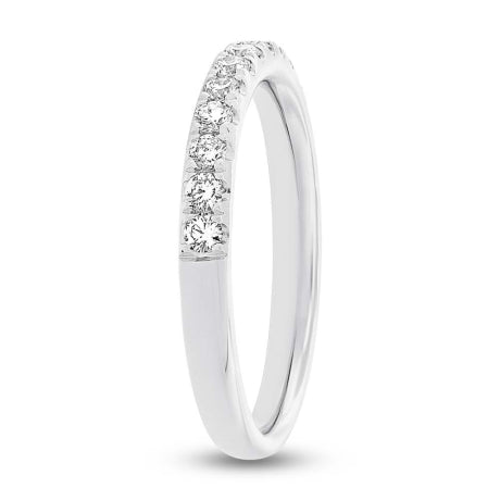 0.42ct 18k White Gold Diamond Lady's Band Size 6.5