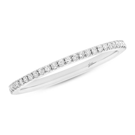0.25ct 18k White Gold Diamond Lady's Band Size 7.25
