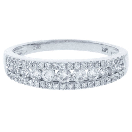 0.60ct 14k White Gold Diamond Lady's Band Size 6.5
