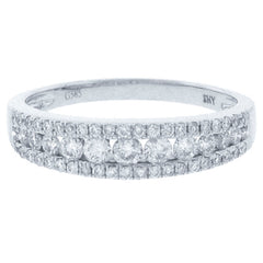 0.60ct 14k White Gold Diamond Lady's Band Size 6.5